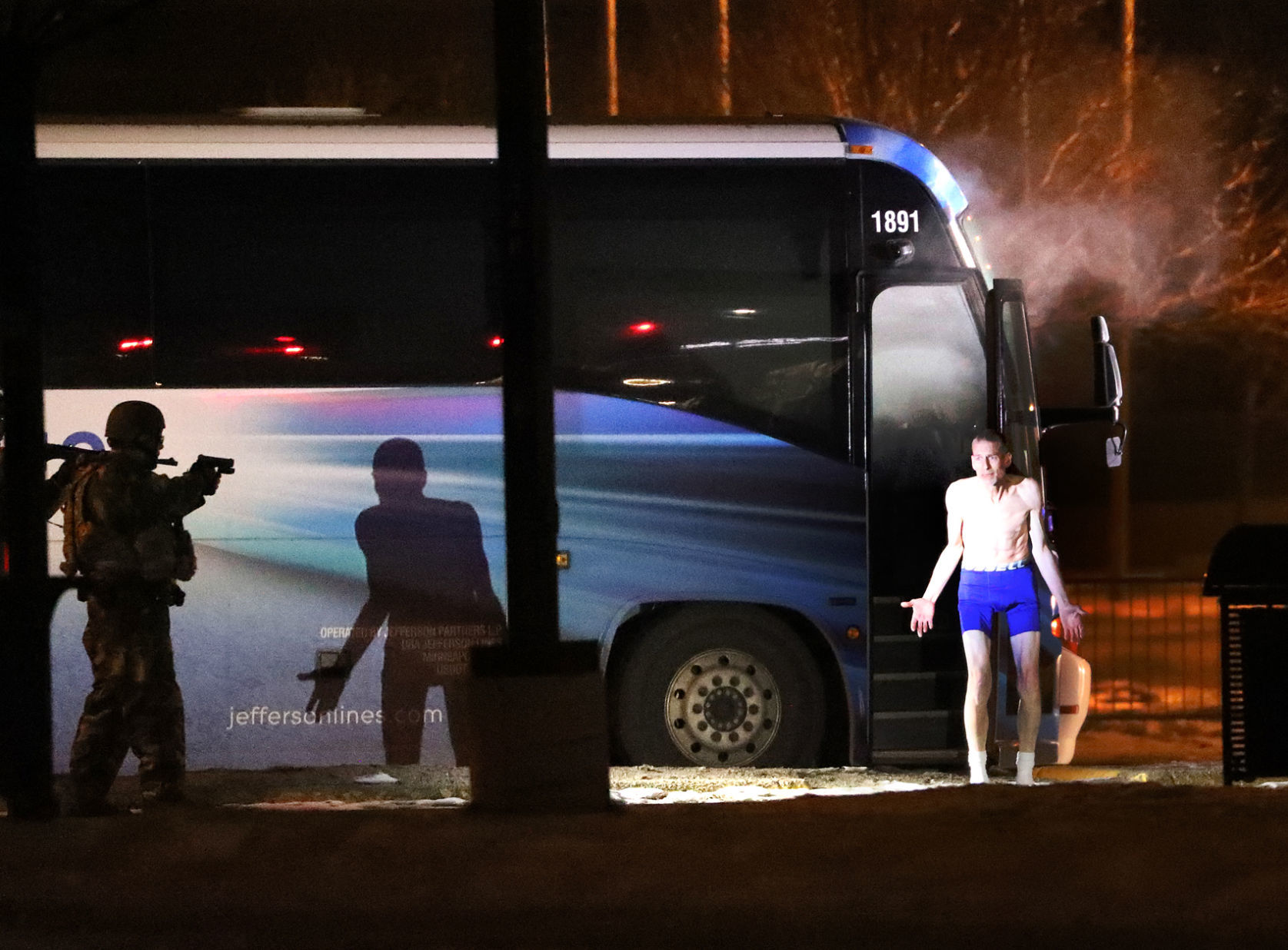 Suspect surrenders after standoff in Butte bus hijacking